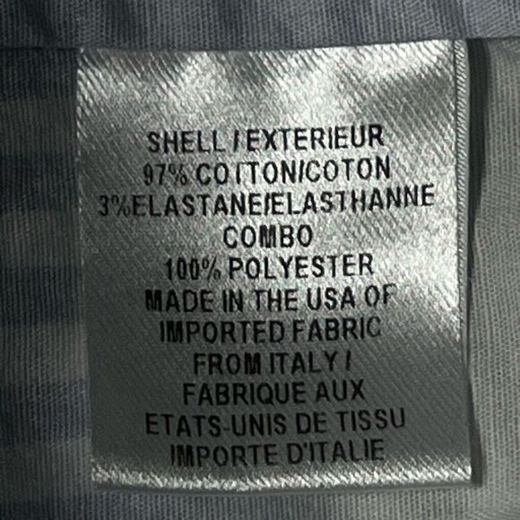 Milly Off The Shoulder Striped Trumpet Sleeve Blouse Size 4 Blue and White - Picture 7 of 7